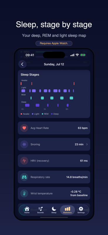 Smart alarm setup screen